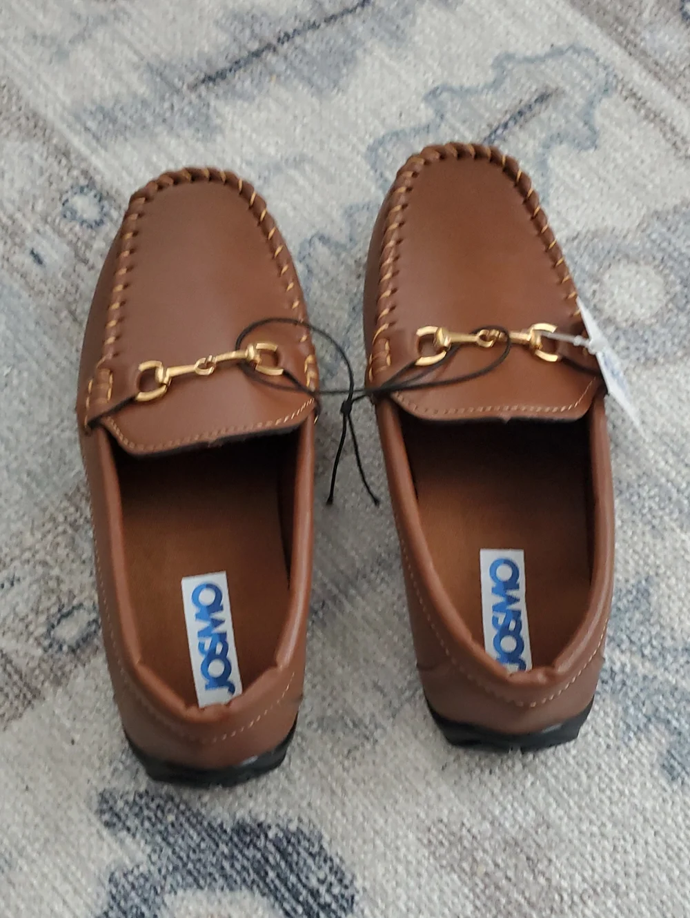 NWT Josmo Boys Brown Slip On Dress Loafers Shoes Sz1